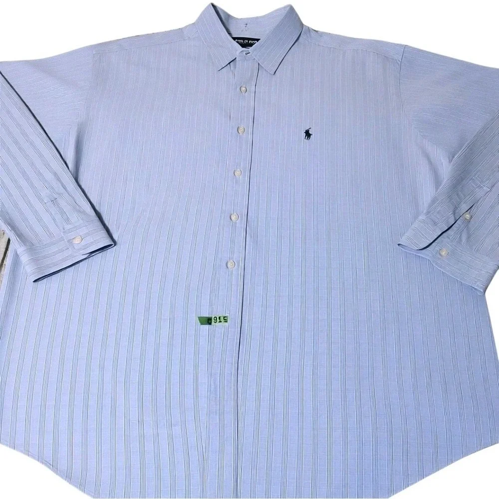 POLO‎ GOLF RALPH Oxford Lofting LAUREN  REGULAR FIT  DRESS SHIRT BLUE  XL